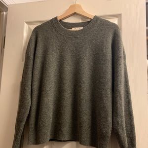 Cashmere waffle boyfriend sweater